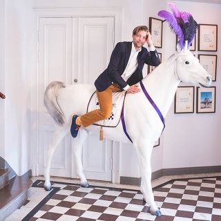 CEO Erik Ringertz on the Netlight horse